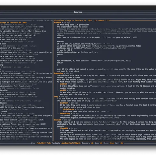 lazynews is a hacker news reader built for the terminal.